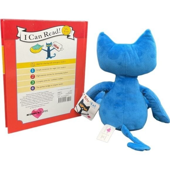 Pete The Cat Plush & 3 Storybooks Set For Young Readers - Picture 2 of 4
